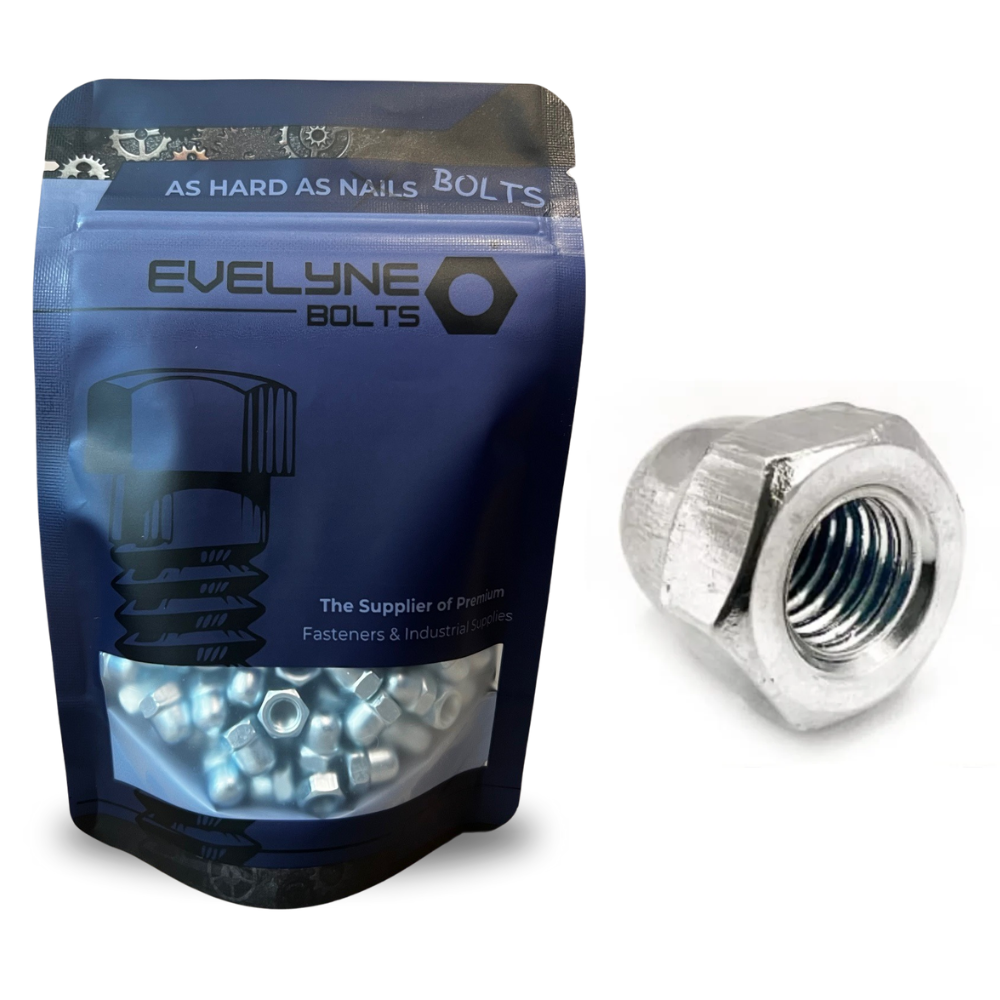 M8 dome nuts steel - Evelyne Bolts®