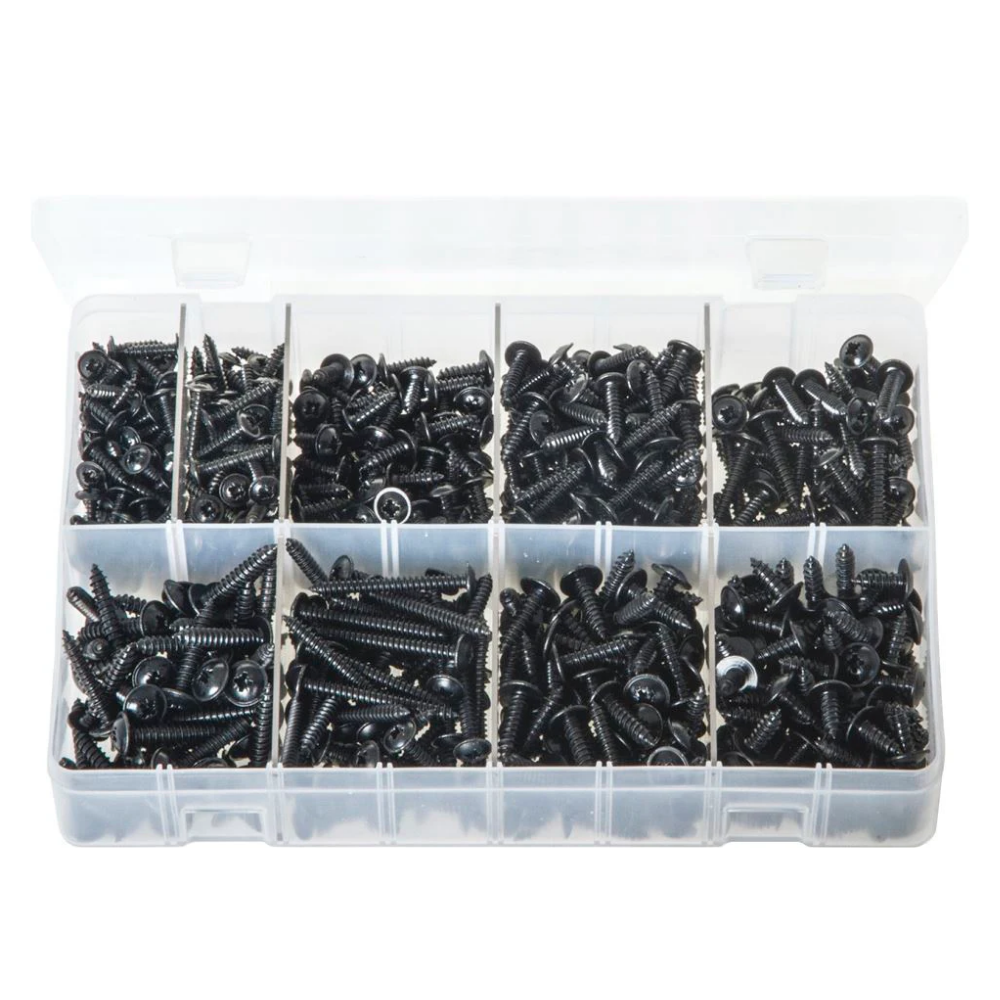 Assorted Black Flanged Self Tappers - Evelyne Bolts®